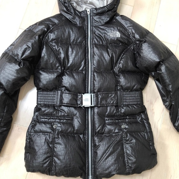 The North Face down belted parka jacket 14-16 women xs - Picture 3 of 13